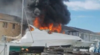 One Injured In Boat Fire...