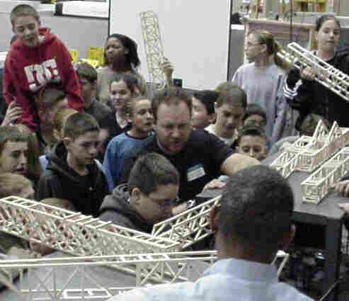 Students Build Balsa Wood Bridges