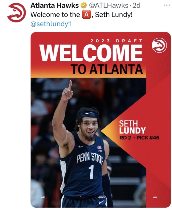 SJ's Seth Lundy drafted by NBA’s Hawks