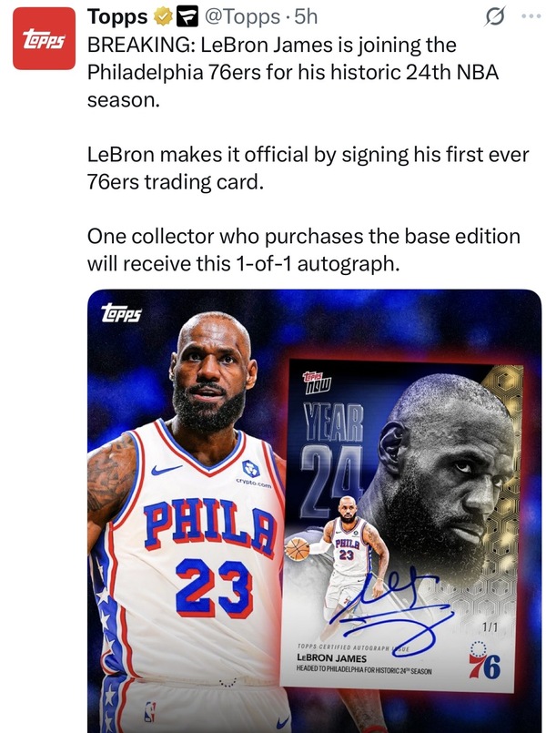 LeBron Makes Sixers Immediate Title Contenders