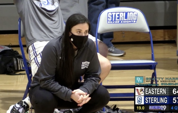 Sterling’s Kylie O’Donnell comes to the rescue to coach the boys’ team in competitive game