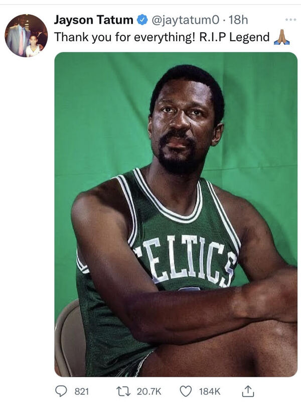 Bill Russell was the greatest winner in U.S. team sports history